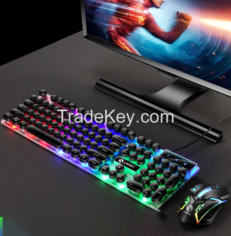 Punk style mechanical keyboard mouse Combos