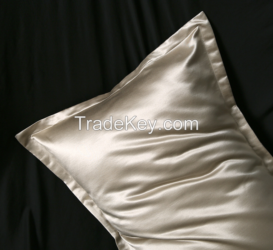 Grade 6A 100% Mulbery Silk Pillowcase 25 Momme With Embroidery Logo