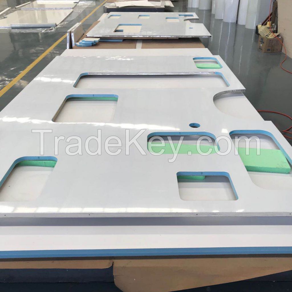 Gel Coated GRP FRP Plywood/XPS/Polyurethane PU Foam/PP Honeycomb FRP Sandwich Panel For Truck Body and Wall Panels 