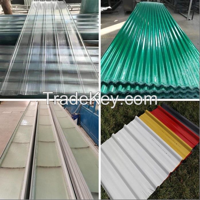 Plastic FRP Lighting Panel Skylight Transparent Glass Fiberglass Roofing Sheet 