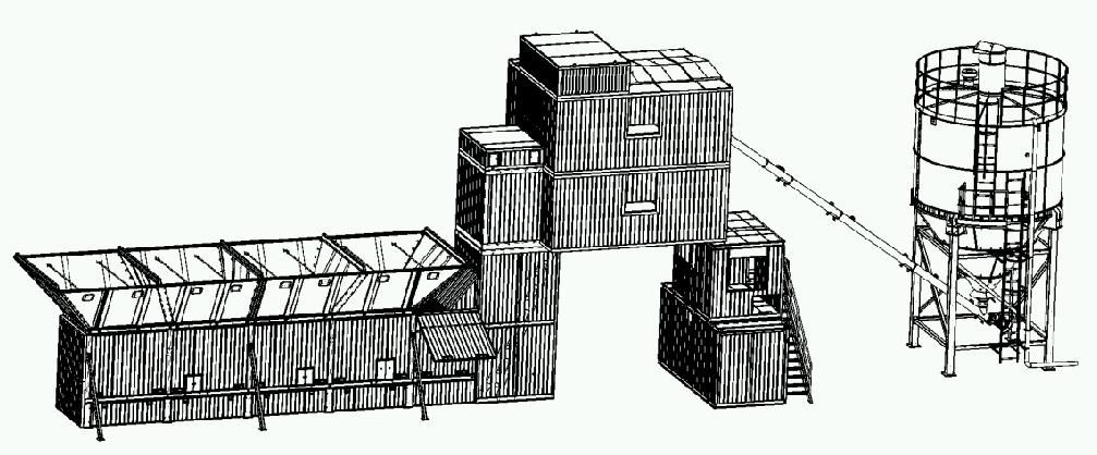 Hot Sales Modular Container-design Mixing Plants with Skip Loading