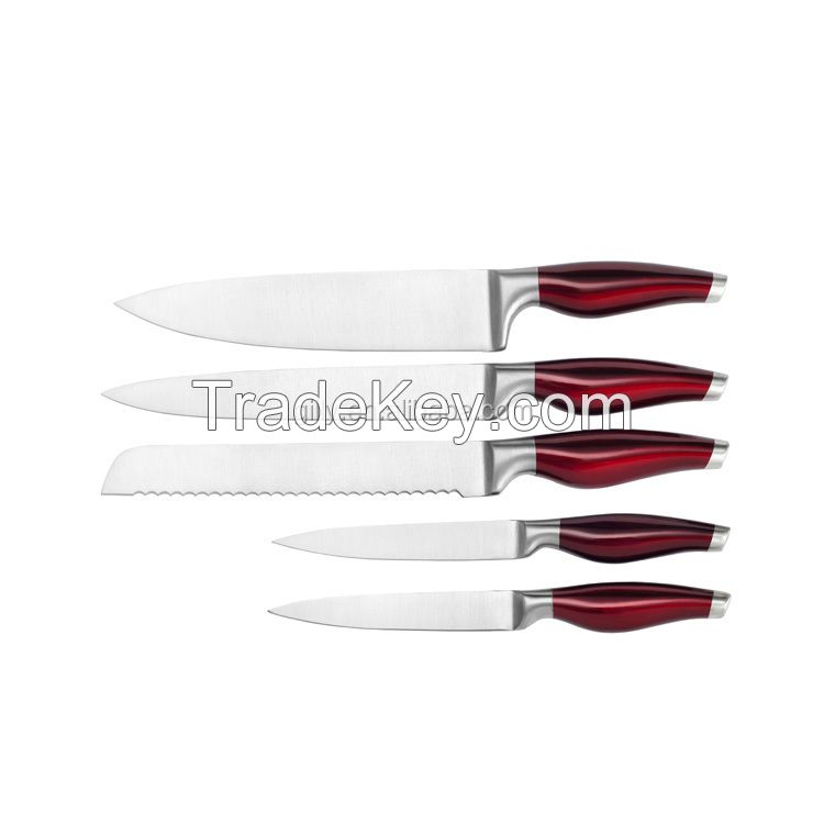 Japanese Professional Sushi Santoku Cleaver Chef Knife Swiss Steak Paring Knives Set