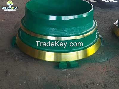 Quality Cone Wearing Parts Replacements Mining Stone Crusher Machine Parts Mantle Concave Bowl Liner