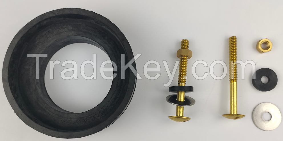 Toilet Kit Rubber Tank To Bowl Bolts and Rubber Gasket