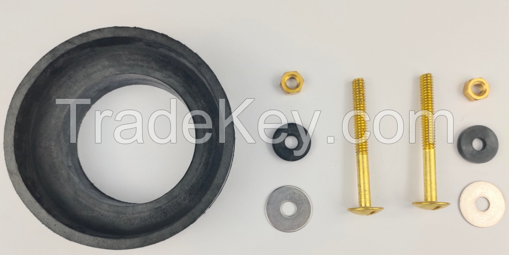 Toilet Kit Rubber Tank To Bowl Bolts and Rubber Gasket