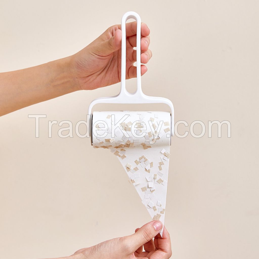 Hollow handle Tear-off roller sticky brush sticky paper replaceable