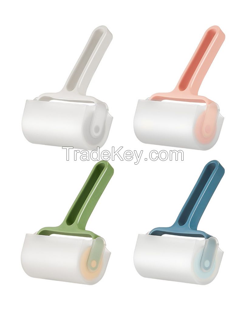 Hollow handle Tear-off roller sticky brush sticky paper replaceable