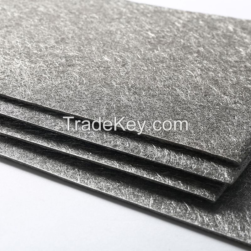 316L Stainless Steel Sintered Felt Non-woven Sintered Fiber Web Filter Fiber Felt Media