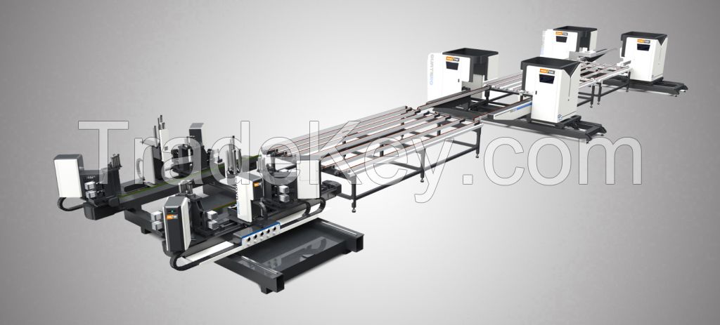 upvc profile six point welding and corner cleaning production line