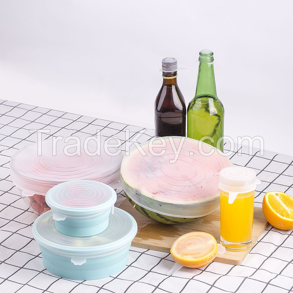  Silicone Fresh Keeping Covers Sealing Lids