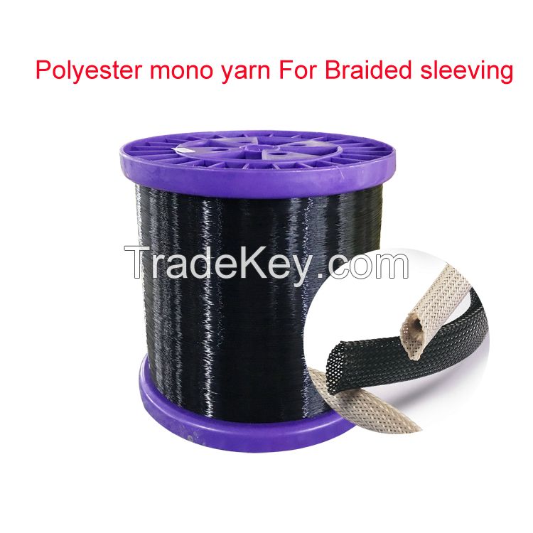 100% polyester/PET monofilament yarn 0.22mm 470D for braided sleeving