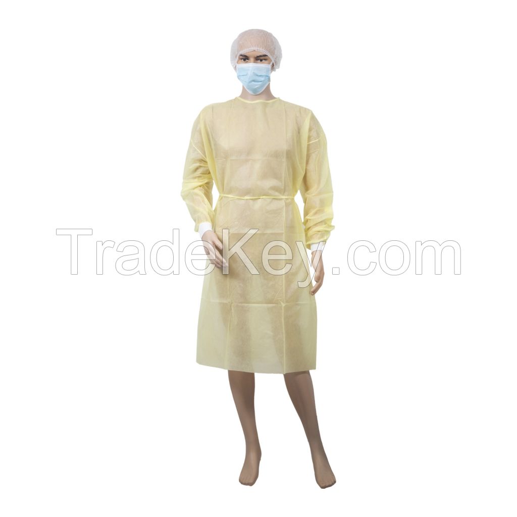 Non Woven Polypropylene Protection Waterproof Disposable Isolation Gown