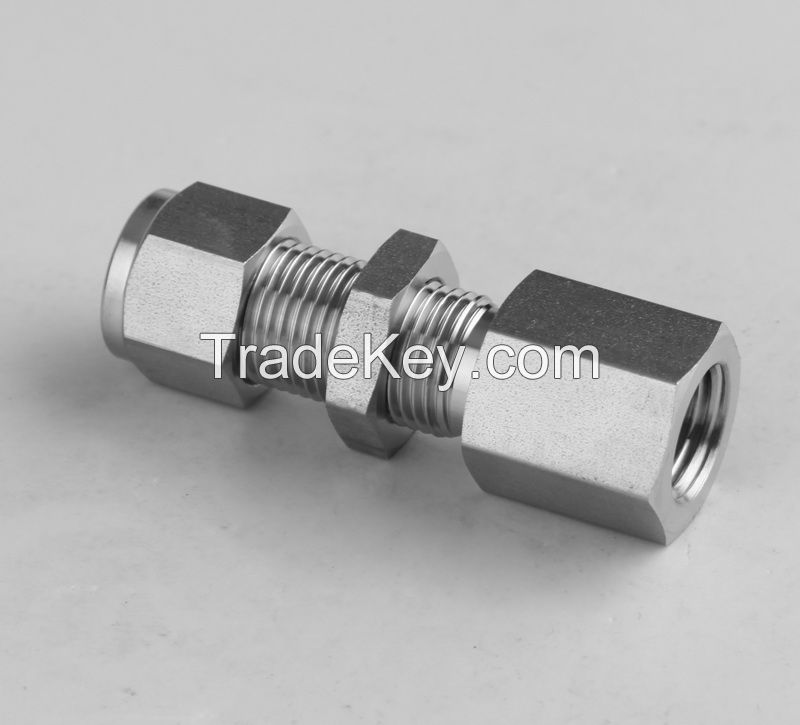 stainless steel 316 bulkhead female NPT BSPT connector