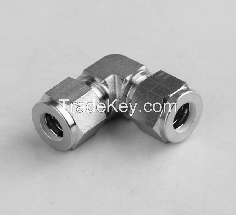 316 Stainless Steel Double Ferrule Union Elbow Pipe Fitting