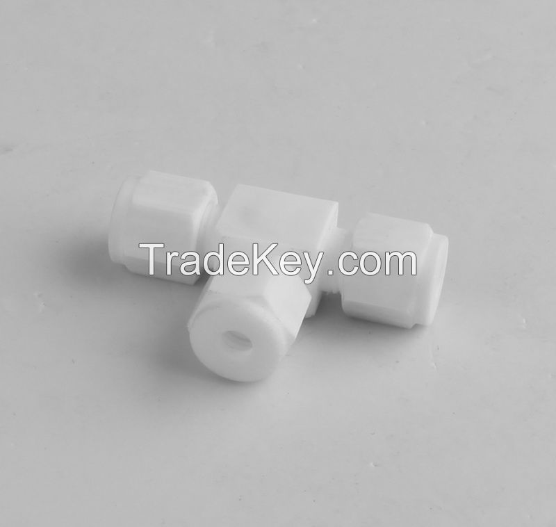 PTFE single tube fitting, teflon fitting