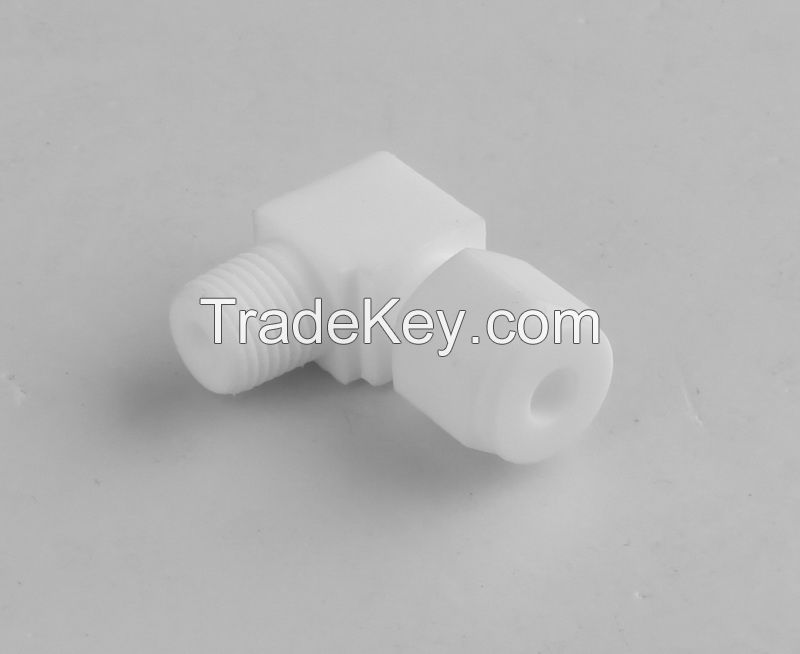 PTFE single tube fitting, teflon fitting