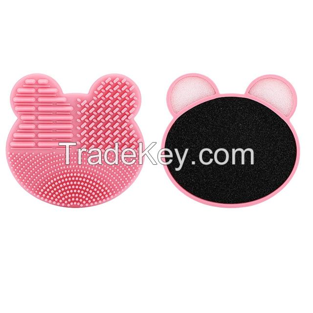 Make Up Washing Brush Gel Cleaning Mat Hand Tool Foundation Makeup Brush Scrubber Board Silicone Makeup Brush Cleaner Pad