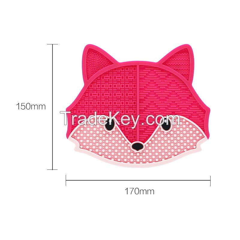 Beauty Care Fox shaped Make Up Brush Cleaner Mat Pad Make Up Brush Cleaning Tool