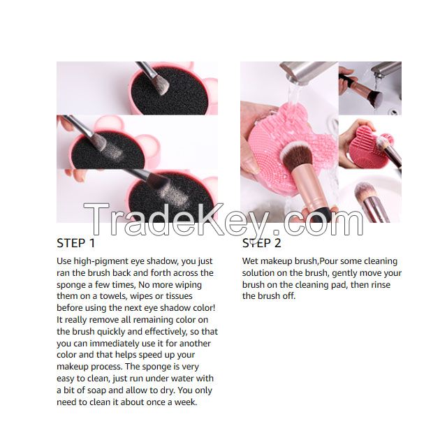 Make Up Washing Brush Gel Cleaning Mat Hand Tool Foundation Makeup Brush Scrubber Board Silicone Makeup Brush Cleaner Pad