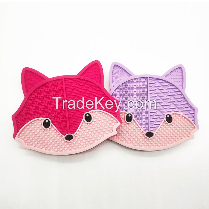 Beauty Care Fox shaped Make Up Brush Cleaner Mat Pad Make Up Brush Cleaning Tool