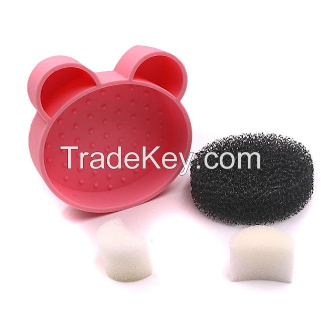 Make Up Washing Brush Gel Cleaning Mat Hand Tool Foundation Makeup Brush Scrubber Board Silicone Makeup Brush Cleaner Pad