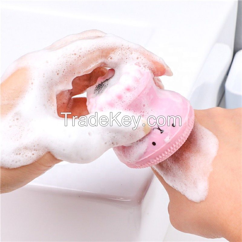 Hot Selling Cute Octopus Soft Silicone Facial Cleansing Brush Deep Cleaning Gentle Exfoliating Skin Massage