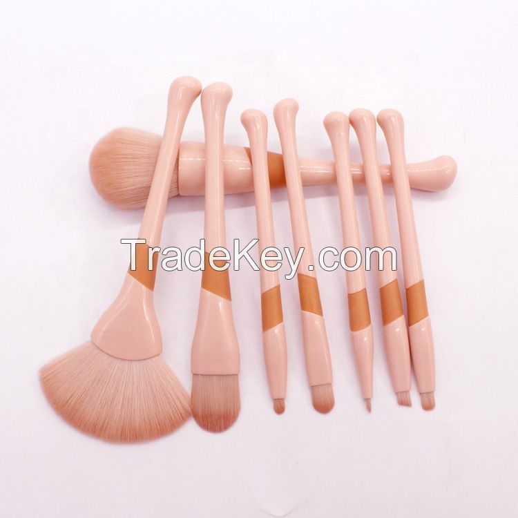 Private Label Cosmetics Makeup 8pcs Make Up Brushes Pink brush Set Contouring Brush