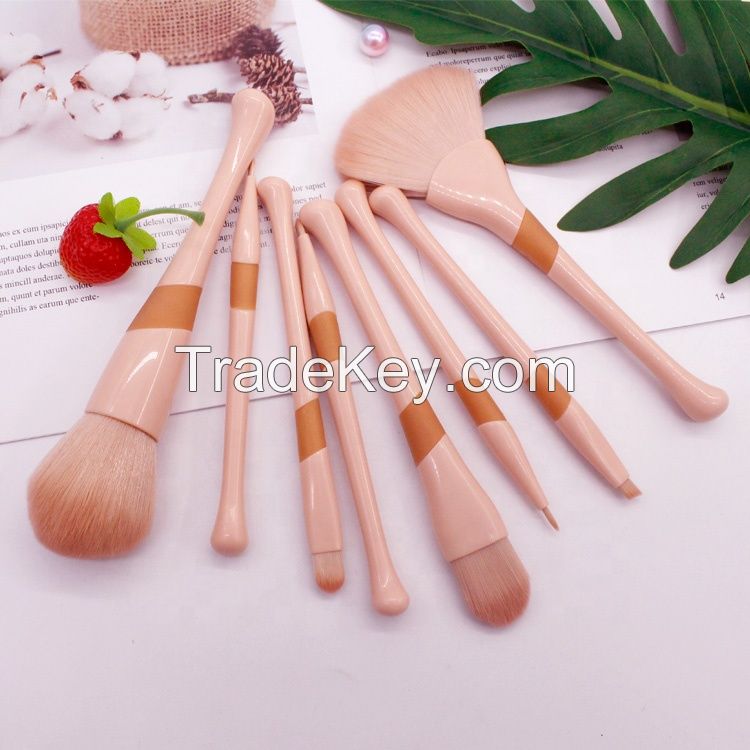 Private Label Cosmetics Makeup 8pcs Make Up Brushes Pink brush Set Contouring Brush