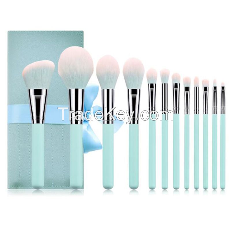 Professional 12pcs Luxury Makeup Brush Set With Travel Portable Bag Brochas Para Maquillaje Makeup Brushes Set Wholesale