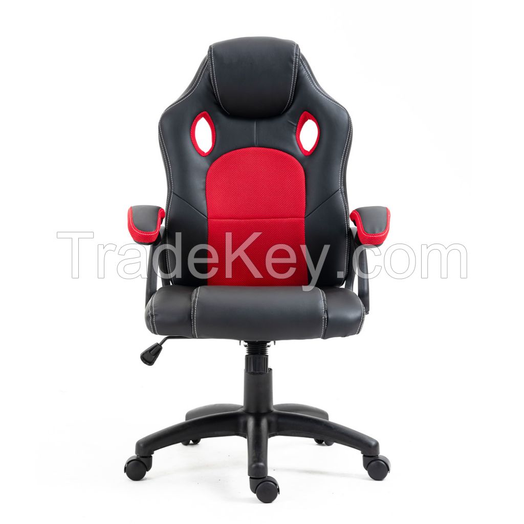 High Quality Ergonomic Comfortable Executive Manager Home Office Leather and Mesh Height Adjustable Swivel Office Chair