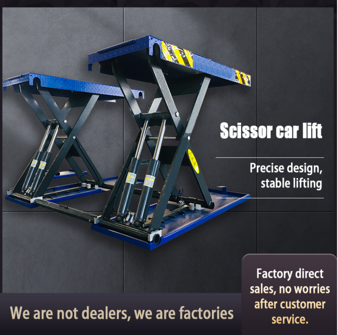 4000 KG 1200 MM Scissor Car Elevator for Vehicle  CE Car Hoist for Sale Auto Car Lifts