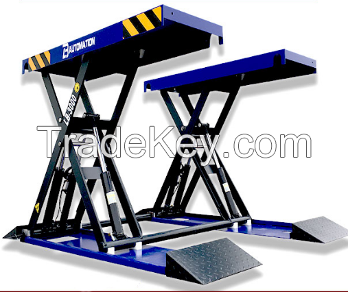 4 Tons Ce Certification and Customized  Scissor Lift Opposite Support 4 Cylinders Car Hoist 