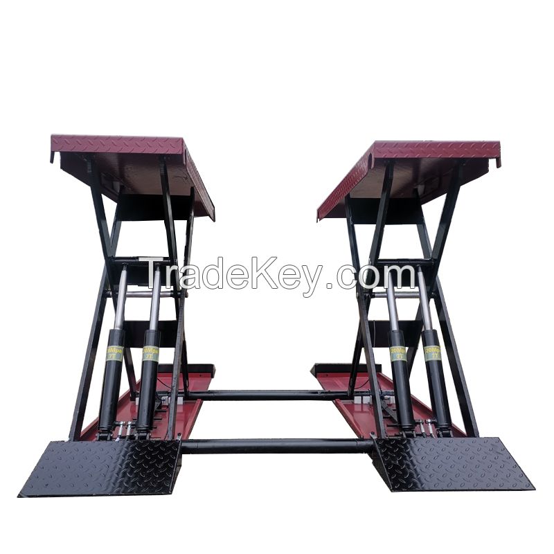 5 Tons Four Cylinder Hydraulic scissor Car Lift Factory Price  Auto Lift 