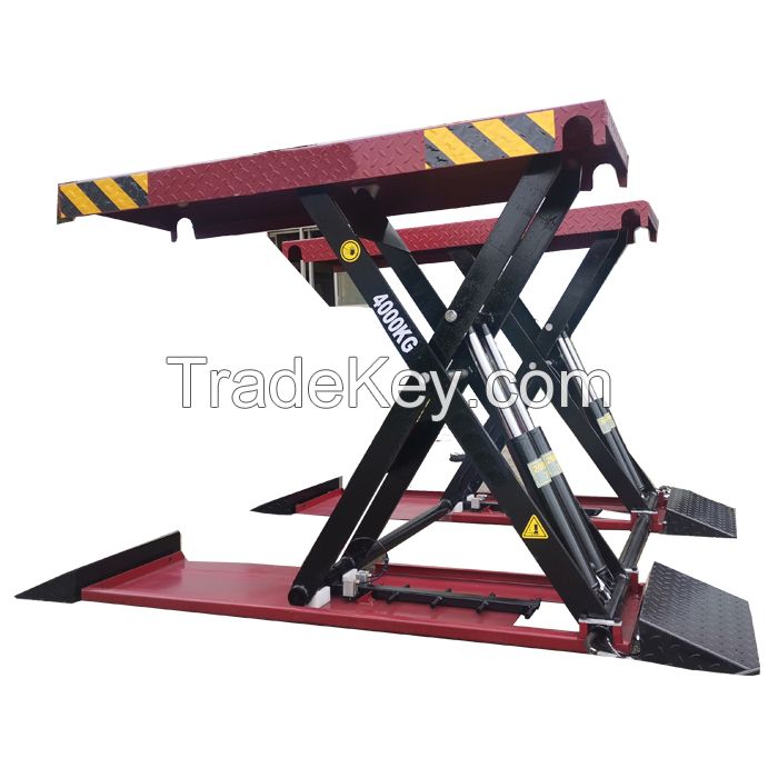 5 Tons Automotive Equipment  4 Hydraulic Cylinders scissor car Hoist car Elevator