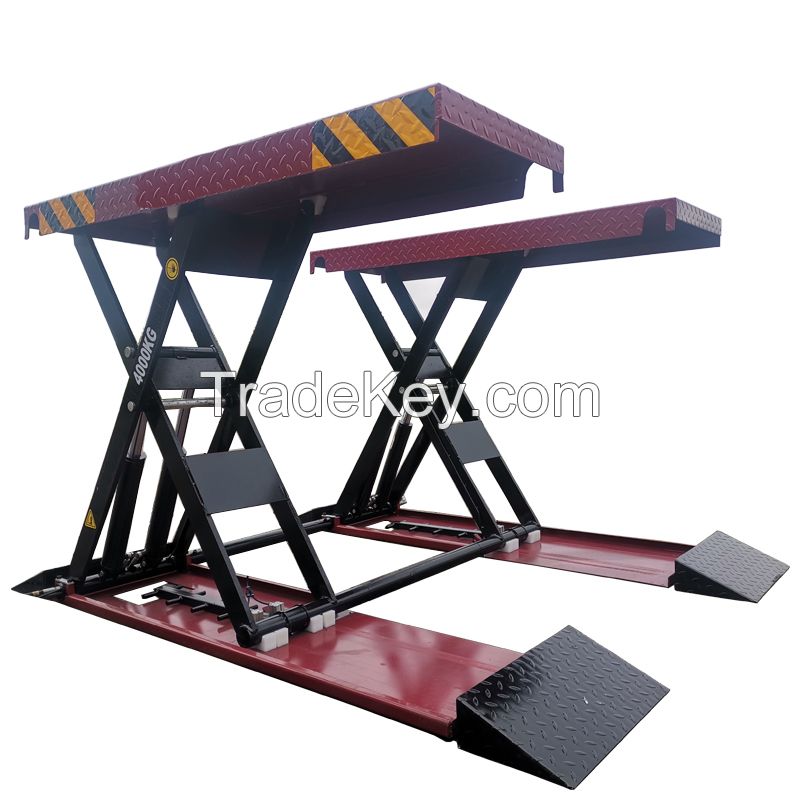 5 Tons Four Cylinder Hydraulic scissor Car Lift Factory Price  Auto Lift 