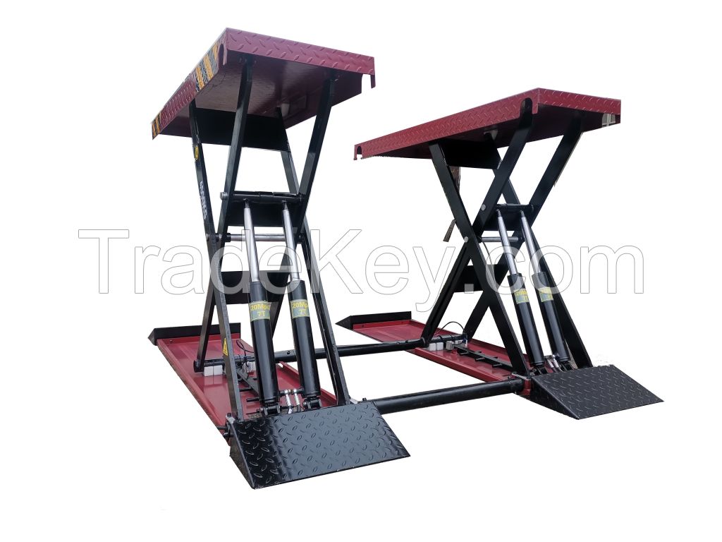 5 Tons Automotive Equipment  4 Hydraulic Cylinders scissor car Hoist car Elevator