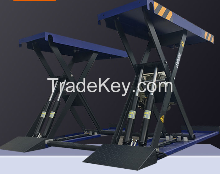 5Tons Auto Middle Lifting Machine Scissor Car Lift with 4 Cylinders Hydraulic Design