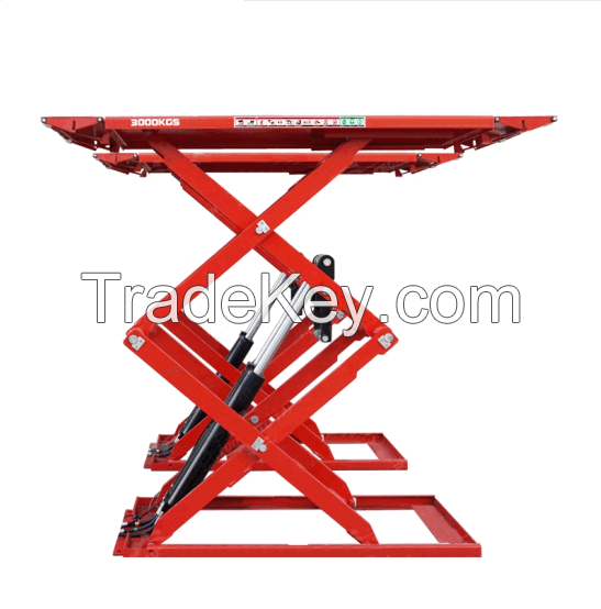 Scissor Car Lift LIBA Garage Equipment Hydraulic 3.0 Tons Scissor Car Lift