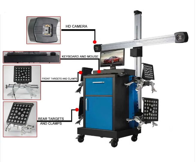 Wheel Alignment LIBA Garage Equipment 3D Four Wheel Alignment with Automaitic Lift Beam