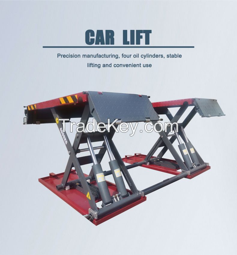 4000kg Scissor Lift for Car Service  Four Cylinders scissor  Car Lift