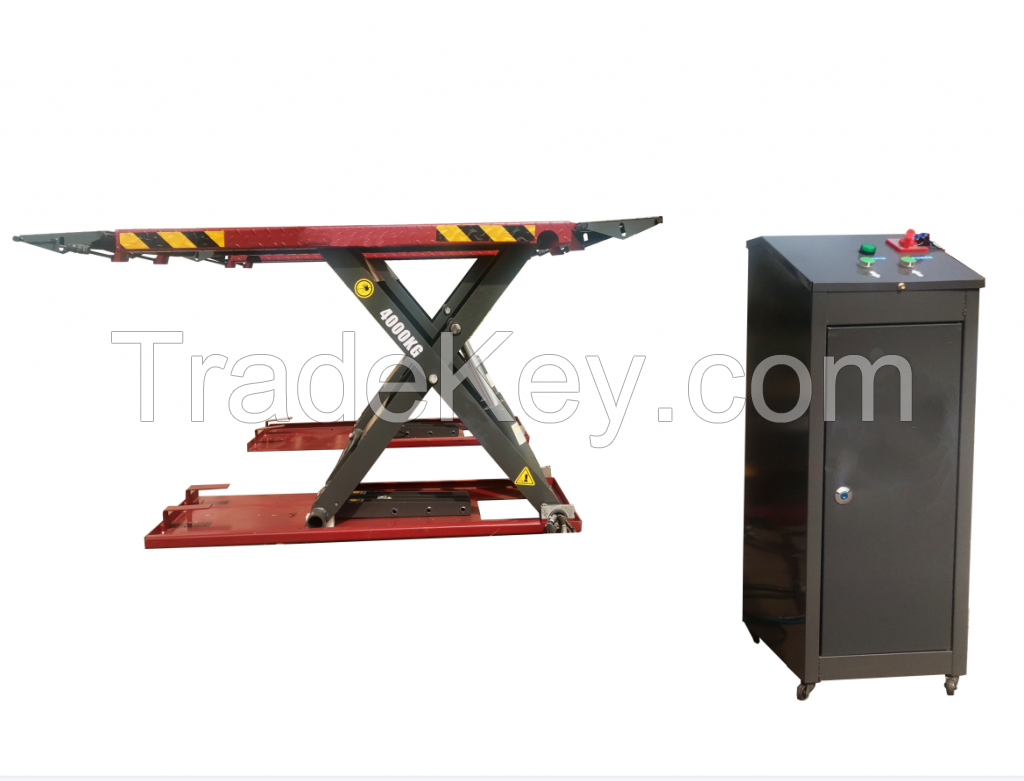 4000kg Scissor Lift for Car Service  Four Cylinders scissor  Car Lift