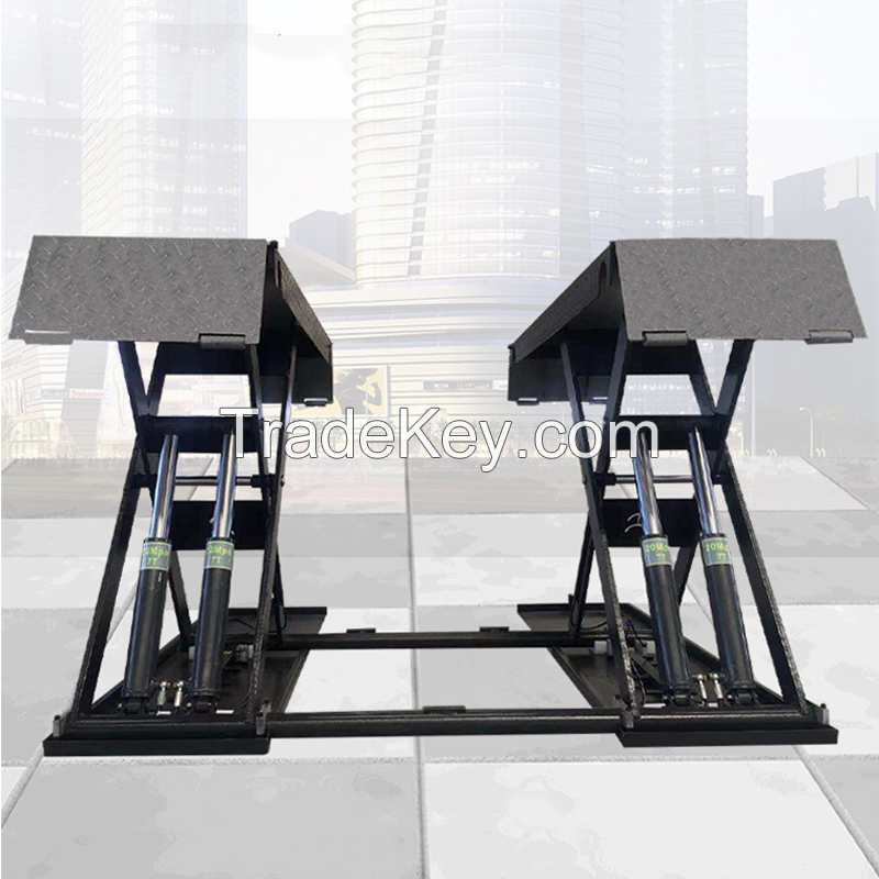 4T Mobile Car Lift 4 Cylinders Hydraulic Design Middle-Scissor Car Lift 