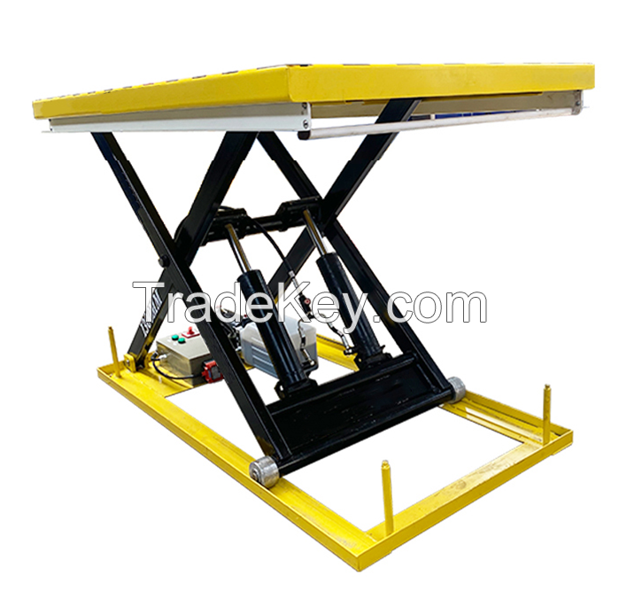 2000kg Scissor Electric Hydraulic Lifting Platform  Manual Scissors Lifting Platform