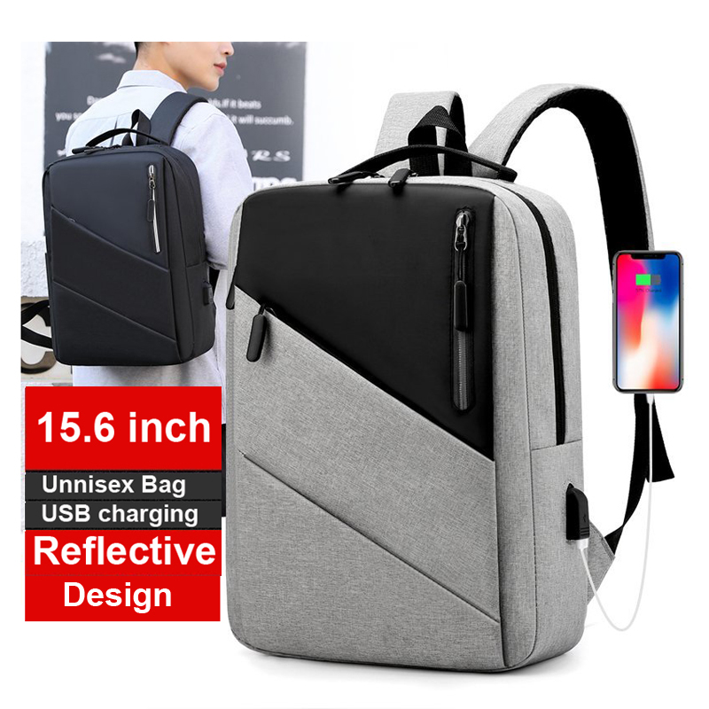 Anti Theft Custom USB Charging Port Laptop Backpack