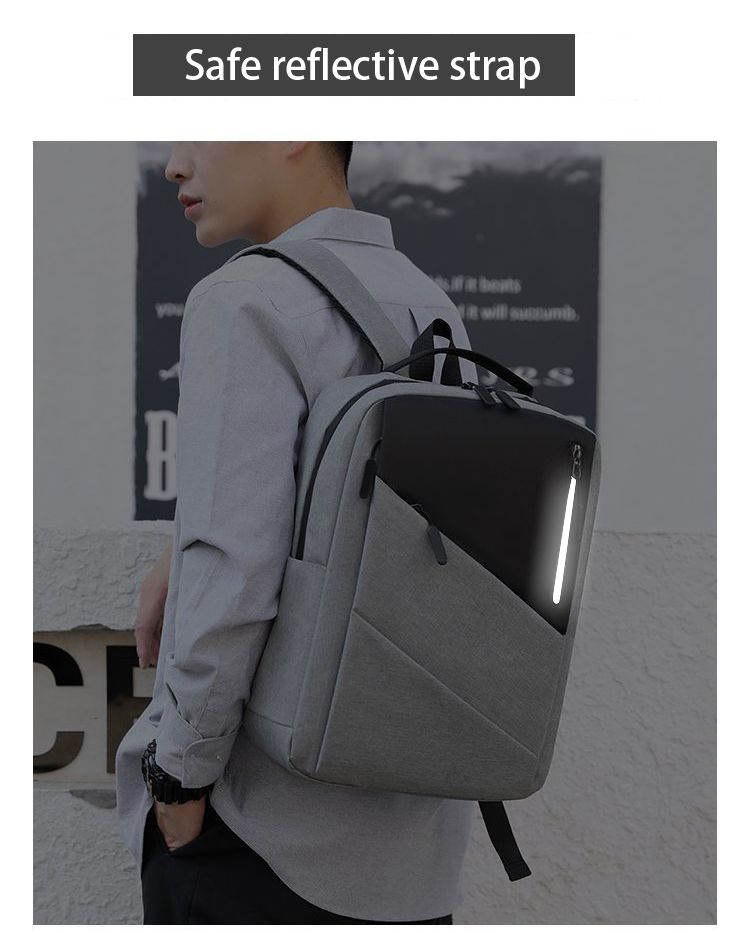 Anti Theft Custom USB Charging Port Laptop Backpack