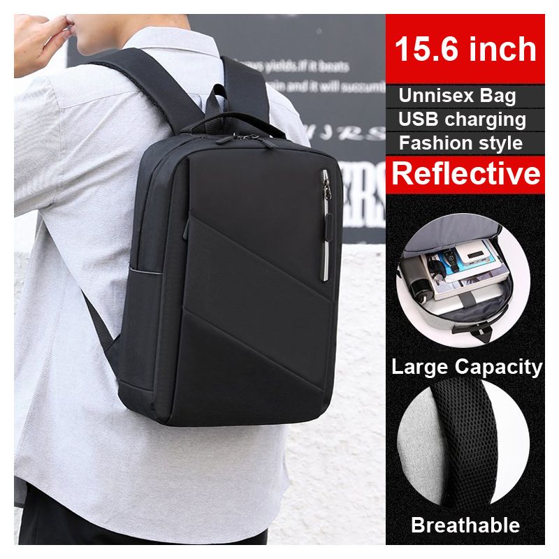 Anti Theft Custom USB Charging Port Laptop Backpack