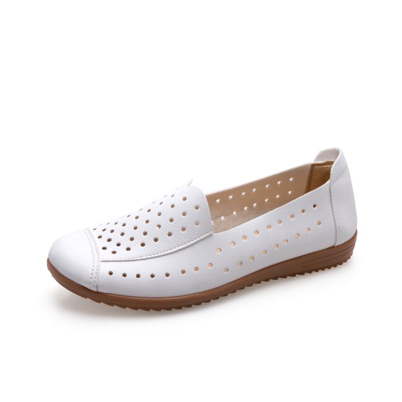  PU Leather Shoes Lady White 