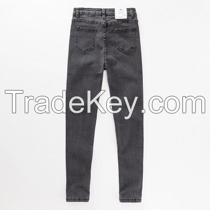 new style blue black gray denim ladies pencil pants women pencil jeans