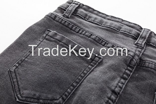 new style blue black gray denim ladies pencil pants women pencil jeans