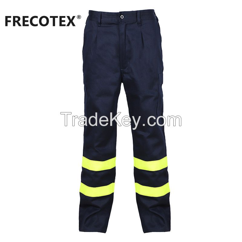 Navy100% Cotton Fireproof Reflective Tape Security Pants